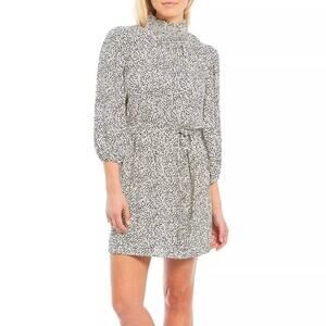 Sanctuary Radiate Dot Print Dress Dalmatian Pattern Chiffon Size 2 NEW Mini